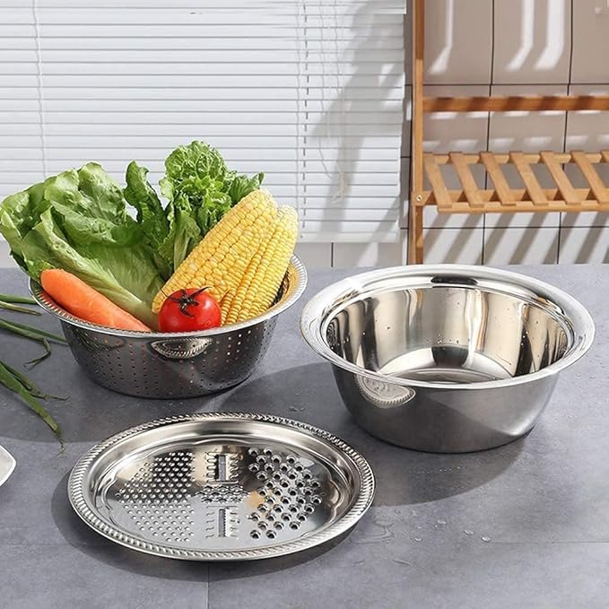 Multifunctional Stainless Steel Colanders Set