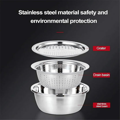 Multifunctional Stainless Steel Colanders Set