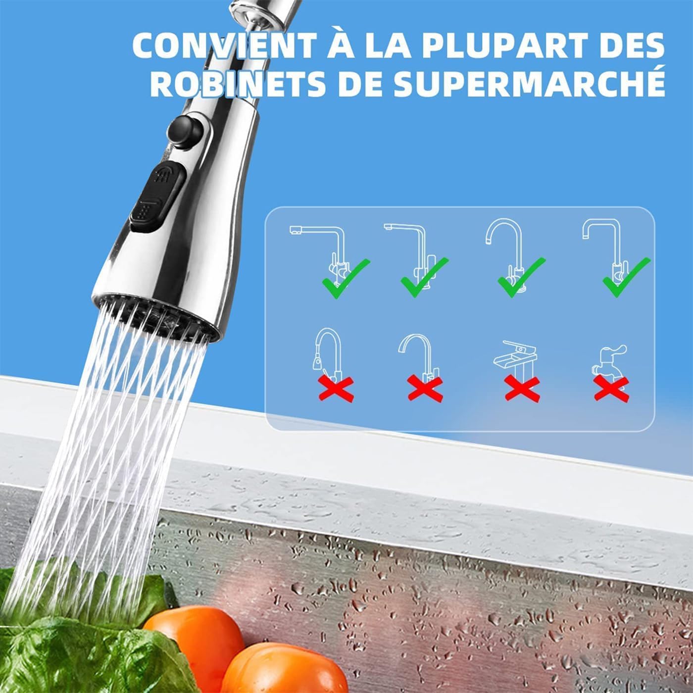 360° Flexible Tap Extender for Kitchen Sink