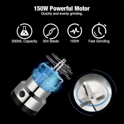 Portable Electric Grinder for Coffee, Spices, Grains